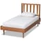 Baxton Studio Kuro Modern and Contemporary Walnut Brown Finished Wood Twin Size Platform Bed 184-11100-11158-Zoro - alternate 1